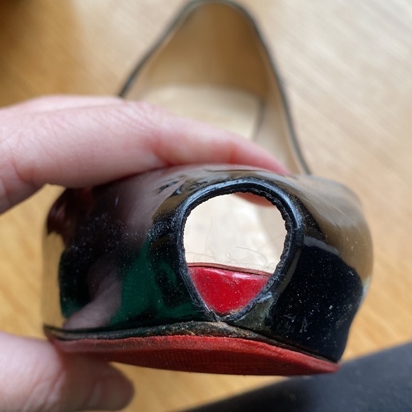 Pre-owned Christian Louboutin Peep Toe Heels, Size 37 - Picture 8 of 8